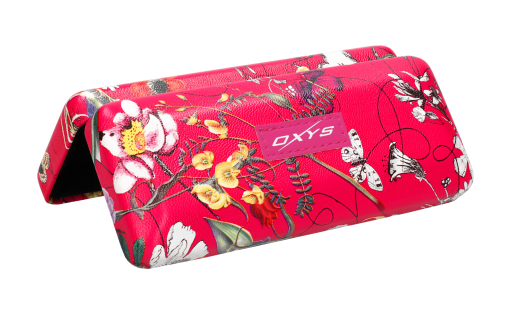 Etui OXYS kwiaty różowe